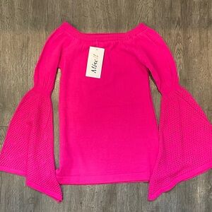 Women's Pink Off-Shoulder Top